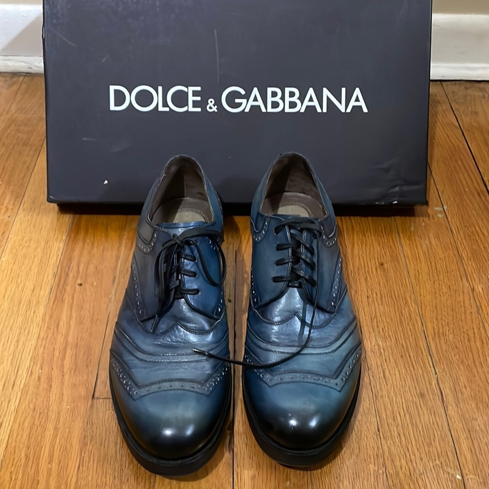 Dolce  Gabbana Mens Blue Shoes
